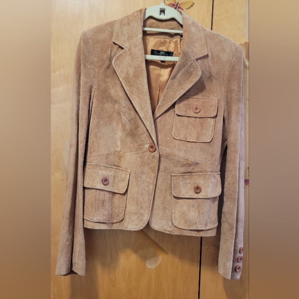 Genuine suede leather jacket